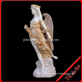 Natural stone angel statue with wing, garden angel statue, marble stone statue YL-R294